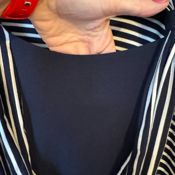 NWT NAVY/WHITE 3/4 SLEEVE TOP XLARGE #F - Picture 5 of 10